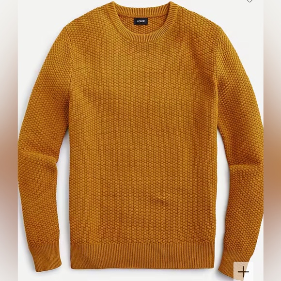 J. Crew Cotton Sweater in Checker Stitch - Medium - Gold - Picture 3 of 3